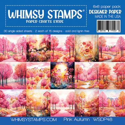 Whimsy Stamps Paper Pack - Pink Autumn